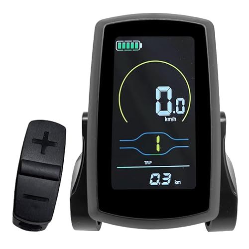 Electric Bicycle LCD Display Meter YL80C Ebike Screen Panel 36V 48V Waterproof 5Pin Speedometer for Electric Mountain Bike Computer Waterproof E-Bike Display Meter Conversion Kit for Electric Scooter