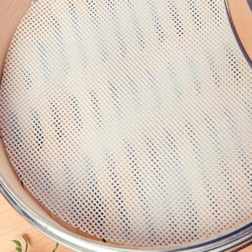 LKXHarleya 23.6 Inch Round Silicone Steamer Liners, Food Grade Silicone Baking Mats Dumplings Buns Mat Pastry Dim Sum Mesh for Home Cooking