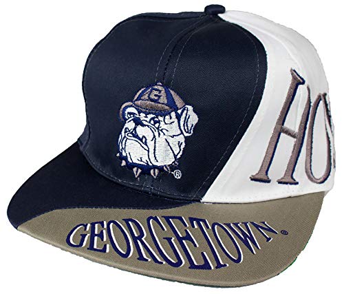 Drew Pearson Men’s Vintage Snapback Cap Nos Georgetown Hoyas Adjustable 22.05 Inch - 23.62 Black/White/Grey