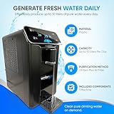 Desktop Solaris WaterGen Atmospheric Water Generator, Makes Water from The air. No Plumbing Needed. This Water Machine is Great for Home use, Office, RV, Boat or Emergencies. (Black)