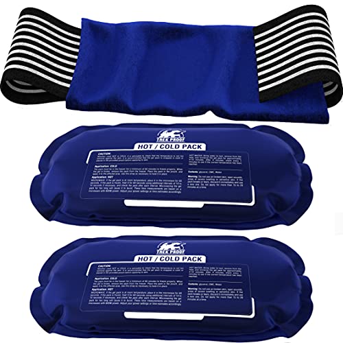 Ice Pack (3-Piece Set) – Reusable Hot and Cold Therapy Gel Wrap Support Injury Recovery, Alleviate Joint and Muscle Pain – Rotator Cuff, Knees, Back & More (3 Piece Set - Classic)