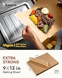 Katbite 350Pcs 9x13 In Parchment Paper Sheets, Heavy Duty Unbleached Baking Paper, Non-stick & Oil Proof for Oven, Air Fryer, Grilling, Steaming and Cooking Bread