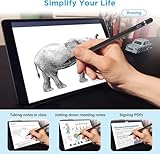 Stylus Pen for iPad, Pencil for iPad Pro 12.9/11/10.5/9.7 Inch Air 5/4/3/2/1 iPad 9/8/7/6/5/4/3/2 Mini 6/5/4/3/2/1 Generation Alternative Drawing Writing Digital Smart Stylist for Touch Screens