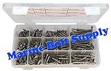 Type 316 Stainless Steel Phillips Drive Flat Head Sheet Metal Screw Kit - Marine Bolt Supply 6-111906