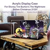 Acrylic Display Case for Lego Disney Tim Burton's The Nightmare Before Christmas, Dustproof Display Box Compatible with Lego 21351 (ONLY Box, NOT Model)