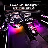 Govee Car Lights, Smart RGBIC Interior Car Lights with APP, Remote Control, LED Lights for Car Decor, DIY Mode and Multiple Scene Options, 2 Lines Design 72 LED Lights for Car Decor