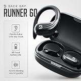 Runner 60 Wireless Running Earbuds, 80 Hour Long Battery Life Over the Ear Earbuds with EarHooks, Wrap Around Earphones Wireless Bluetooth Earbuds with Microphone, Earphones In Ear Headphones