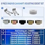 8 Pcs Engines Camshaft Adjusting Socket Set, Camshaft Central Valve Socket Set Compatible with VW Audi EA888 1.8 2.0 TFSi Chain Driven T10352, T10352-1, T10352-2, T10352-3, T10352-4, T40267, T10368