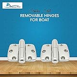 MARINE CITY 316 Grade Stainless Steel Strong and Durable Heavy Duty Corrosion Resistant Removable Hinges for Boats – Yachts – Doors – Motor Boxes – RVs (Pack of 2)