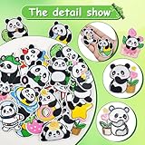 Crocode tears 20pcs Cartoon Panda Iron on Patches Funny Panda Embroidered Patches Sew on Embroidered Applique for Clothes Hats Bags T-Shirts Jeans Jackets Dress