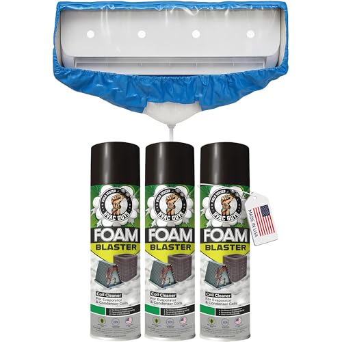 Leak Saver HVAC Guys Mini Split Cleaning Kit + 3PK Foam Blaster AC Coil Cleaner for AC Unit