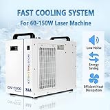 S&A Genuine CW-5200DH（Upgraded 5200DG） Water Chiller Duty Free for CO2 Laser Engraving Cutting Water Cooling Shipping From US