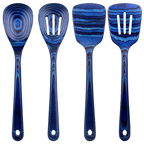 Totally Bamboo Baltique Malta Collection 4 Piece Cooking Utensil Set, Safe for Nonstick