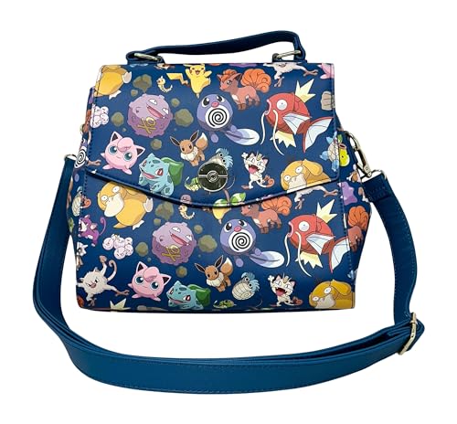 Loungefly Pokemon First Generation Allover Print Crossbody Satchel Handbag Purse