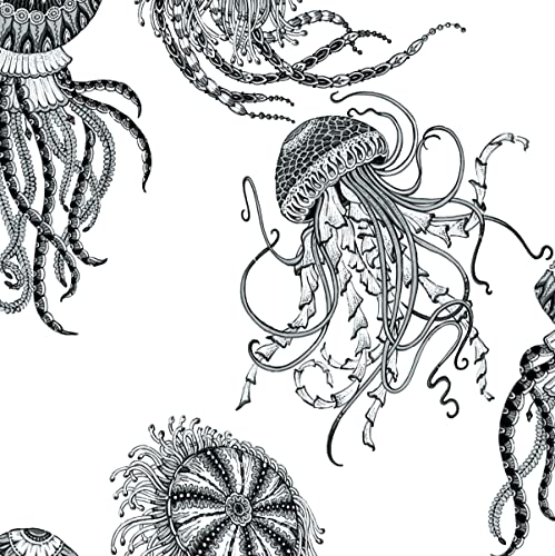 NextWall Jellyfish Peel and Stick Wallpaper (Inkwell)