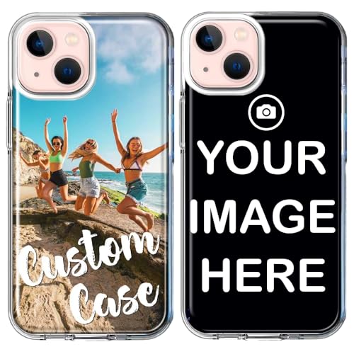 Personalized Custom Double Layered Phone Case for Apple iPhone 13 6.1 inch ONLY - Design Your Own Perfect Custom Picture Photo Case