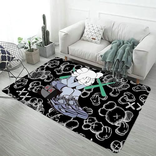 Hypebeast Area Rug Cool Hypebeast Room Decor Carpet 3D Digital Print Rugs Modern Graffiti Art Pop Rug for Living Room Bedroom Playroom Entrance Non-Slip Floor Mat 3' x 4'