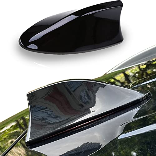 Miytsya Shark Fin Antenna Car Antenna Decorative Top Mounted Dummy Roof Aerial for Car Trunk SUV (Black)
