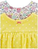 Simple Joys by Carter's Baby Girls' 3-Pack Romper, Sunsuit and Dress, Pink Dots/White Floral/Yellow Bird, 3-6 Months