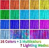 16 Colors Changing Curtain Lights - 250 LED 9.8 X 8.8 FT Fairy String Lights, 7 Modes Twinkle Lights with Remote, Backdrop Wall Hanging Dripping Lights for Bedroom Backyard Halloween Christmas Decor