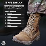 GARMONT TACTICAL T8 NFS 670 Military Combat Boots for Men and Women, Army, Air Force, AR670-1 Compliant Footwear, Lightweight, Suede Leather, Coyote, Size 10.5