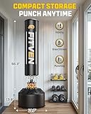 FITVEN Freestanding Punching Bag 70''-190lbs with Boxing Gloves Heavy Boxing Bag with Suction Cup Base for Adult Youth Kids - Men Stand Kickboxing Bag for Home Office