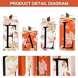 Super Holiday Fall Decor, 4 PCS Autumn Wood Sign Include Fall Lettered Block Tabletop Decorations, for Farmhouse Harvest Thanksgiving Home Office Indoor Party Decor.