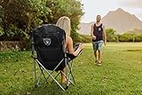 PICNIC TIME NFL Reclining Camp, Beach Adults, Sports Chair with Carry Bag, 36 x 33 x 42, Black with Gray Accents (803-00-175-234-2)