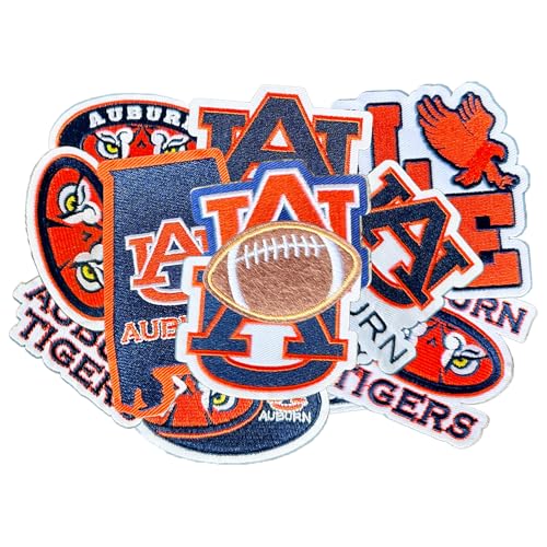 Alabama Tiger Patches,Logo Iron-on Patch for Jacket Backpack Jeans Jacket - 13 Pcs