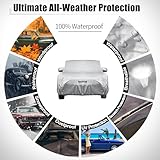 HAOTOM 7 Layers Car Cover for VW Beetle Bug Sedan 2-Door Saloon,Waterproof All Weather Snowproof UV Protection,Full Exterior Cover Outdoor Indoor with Door Zipper,Windproof Strap,Anti-Theft Lock