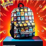 Pokemon Kids Backpack with Water Bottle Pocket for School, Sports, Travel - Anime Gifts (Multicolour)