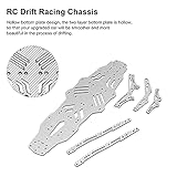 RC Car Chassis,Carbon Fiber RC Car Bottom Chassis Plate RC Drift Racing Chassis RC Car Upgrade Accessory Compatible with MST RMX2.0S 1:10 Remote Control Car