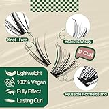 DIY Lash Extension Kit 280pcs Individual Lashes D Curl Eyelash Extension Kit KEYYOU 30D+40D 9-16Mix Lash Clusters with Lash Bond and Seal and Lash Applicator for DIY at Home(KIT-30D40D-0.07D-9-16Mix)