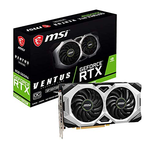 MSI Gaming GeForce RTX 2060 Super 8GB GDRR6 256-Bit HDMI/DP G-Sync Turing Architecture Overclocked Graphics Card (RTX 2060 Super VENTUS GP OC)