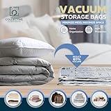 8 pack XXL Jumbo Vacuum Storage Bags - Vacuum Seal Bags for Clothing, Bedding, Blankets - Comforter and Pillow Storage – Space Saver Bags for Storage and Moving - 4XXL (47x35in) + 4Jumbo (39.5x31.5in)