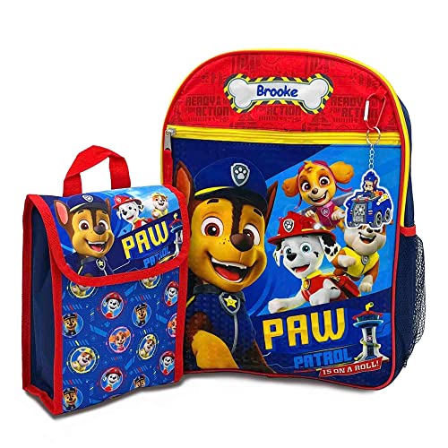 DIBSIES Personalized Kids Backpack with Lunch Bag created using Character Backpack with Lunch Bag (created using Paw Patrol 4 Piece Set)