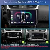 ASURE Android 14 Car Stereo Radio Upgrade for Nissan Sentra 2016-2019,10.1 inch 4Core 2G+64G Car Dash GPS Navigation Unit with Wireless Carplay,Android Auto,1280x800 Touchscreen