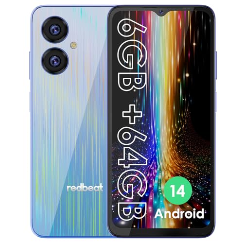 Unlocked Android 14 Smartphone D5 Phone 8-core 1.6GHz Processor 6.52 Inch IPS, 5000mAh, 6GB RAM 64GB ROM Expandable 1TB, 13MP + 5MP Camera, Dual 4G SIM Slots, GPS, Type-C, WiFi5, Bluetooth 5.0