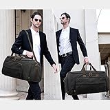 S-ZONE Carry On Garment Bag for Travel Convertible Garment Duffle Bag Suit Bags for Men Women Travel 2 in 1 Hanging Suitcase Business Travel Bag with Toiletry Bag, Black, 50l