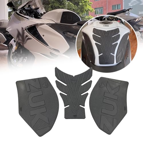 MAORANG for GSX1300R Hayabusa 2024 Motorcycle Side Fuel Tank pad Fuel Tank pad Protection Sticker Decal Traction pad gsx1300r Hayabusa 2022-2024 Motorcycle Accessories (Black)