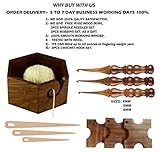 Yarn Winder - Large Wooden Yarn Winder & Swift Set of 12 pcs - Ball Winder for Knitting Crocheting, Heavy Duty Yarn Winder (14 Lx10H) (Rosewood Winder + Swift with (10PCS KITTING Items))