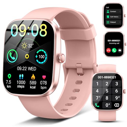 Smart Watch(Answer/Make Call), 1.91" Smartwatch for Men Women,2025 Fitness Watch with 110+ Sport Modes, Fitness Activity Tracke with Pedometer/Sleep Monitor/Heart Rate/IP68 Waterproof, for Android iOS