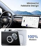 VICSEED Tesla Phone Mount【Strongest Magnet Power】MagSafe Car Mount for Tesla Model 3 Model Y, Foldable Hidden Tesla Phone Holder Fit for All Phone, Tesla Model Y Accessories Tesla Model 3 Accessories