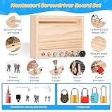 INIFEIDALA Montessori Screwdriver Board Set-Lock and Key Toy,Montessori Toys for 3 4 5 Year Old,Kids Tool Set,Preschool Learning Sensory Toys,Fine Motor Skills,STEM Toys