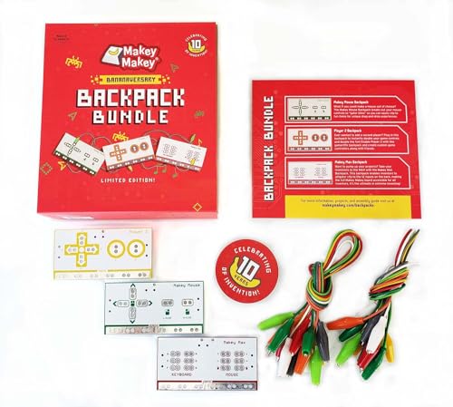 Makey Makey Backpack Bundle – Expansion Pack for Makey Makey Classic - Add More Inputs & Creativity to Your Inventions (Makey Makey Classic Required, Not Included) – STEM Learning & Prototyping Kit