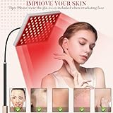 Red Light Therapy for Body: Infrared Light Therapy Panel, Red Light Therapy Lamp with Stand, 660nm Deed Red Light and 850nm Near Infrared LED Red Light Therapy Device at Home for Face and Body