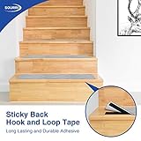 2 Inch x 26 Feet Hook and Loop Tape Sticky Back Fastener Roll, Nylon Self Adhesive Heavy Duty Strips Fastener for Home Office School Car and Crafting Organization