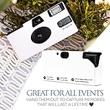 H&H Photo Supply White Disposable Cameras for Wedding (12 Pack) – Deluxe Disposable Camera Bulk Set Perfect for Weddings! – Includes Carrying Tote & Development Discount – USA-Made Film, 27 Photos