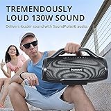 Tronsmart Bang Max Portable Bluetooth Speaker, 130W Powerful Loud Speaker with Deep Bass, Party Sync, IPX6 Waterproof, 24H Playtime, Customized EQ & Light Show,Portable Speaker with Handle for Outdoor