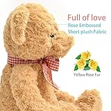 suepcuddly 20" Posed Teddy Bear Stuffed Animal Cute Plush Toy for Girl Kids (Light Brown)